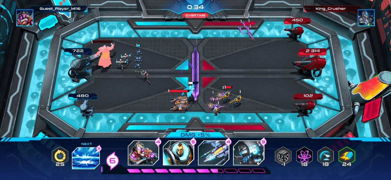 Tower defense level with active abilities