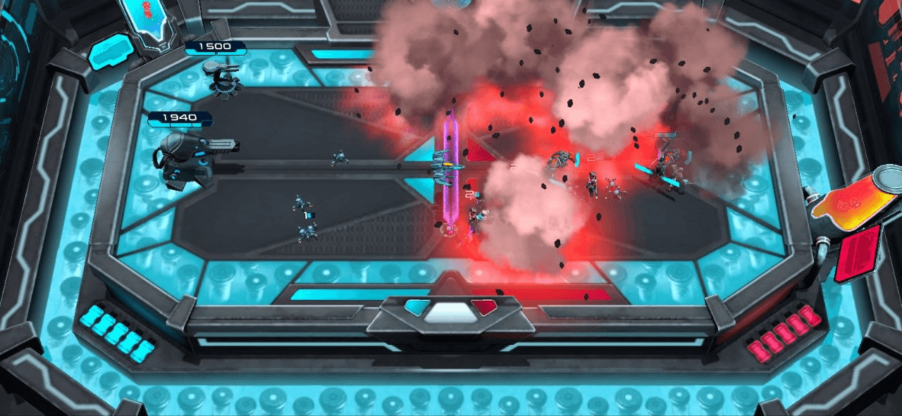 Battle screen with multiple units and skill icons